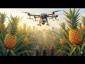 Inside High Tech Pineapple Farming 🍍 | Smart Drones & Modern Agriculture