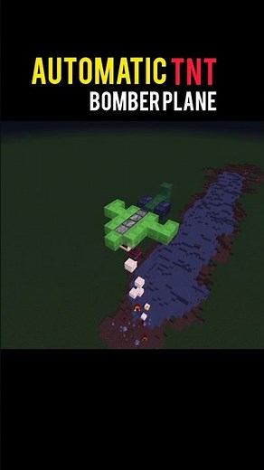 Automatic tnt bomber plane in Minecraft easy tutorial #minecraft #shorts #gaming