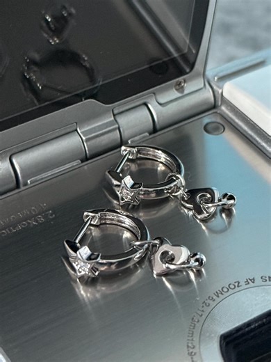 Y2K Earrings Star Hoops Grunge Hollow Heart Earrings Titanium Steel Nana Anime Alt Jewelry - Etsy