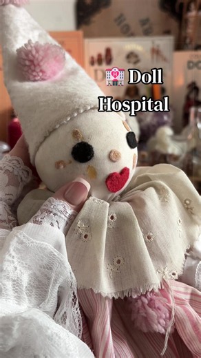 fixing my haunted doll Gloria in my doll hospital 🏩 #dollcollector #haunteddoll #dollhospital #doll