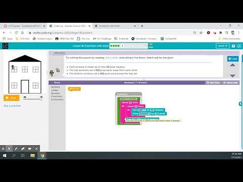 Code.org Express Course: Lesson 22 - Functions with Artist (23 - 24)