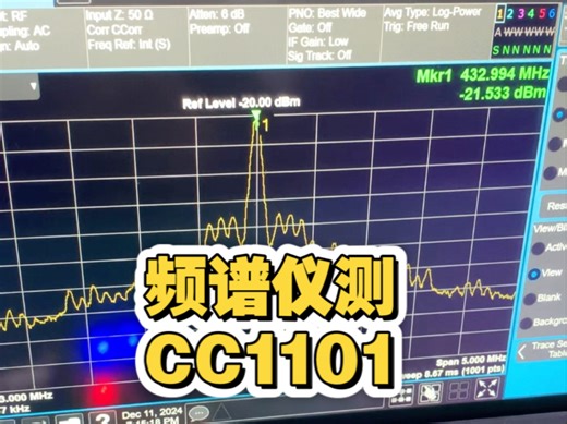 频谱仪测试CC1101#单片机