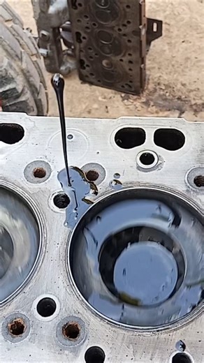 Diesel Engine Block Oil Pressure Test | Piston Movement Visualized 🚜 #automobile #piston #385