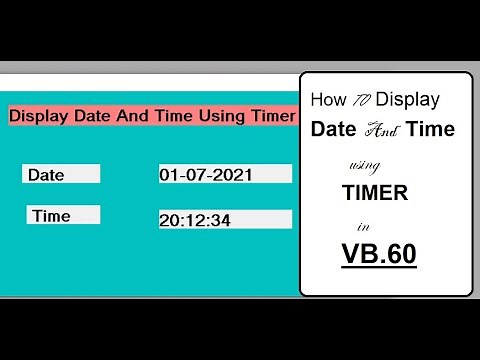 Display Date And Time using Timer Control in VB6.0