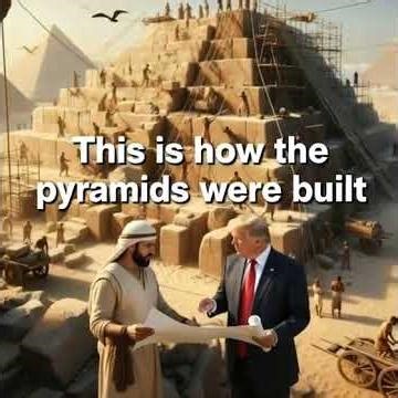 Donald Trump helps build the pyramids