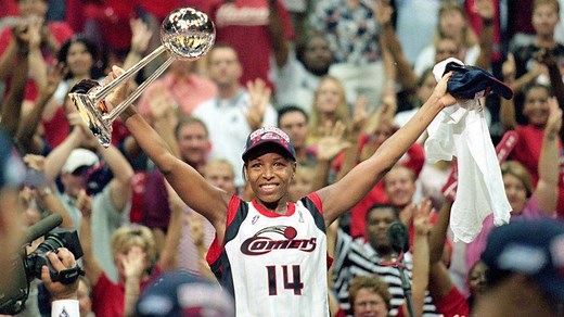 A HISTORIC ending to our HISTORIC first season... flashing back to the 1997 #WNBA Finals as Cynthia Cooper & the Houston Comets defeated Rebecca Lobo & the New York Liberty! #WomensHistoryMonth | WNBA
