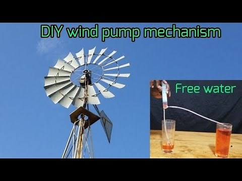 how a windmill water pumps works/ how to make wind water pump