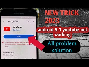 How To Fix Youtube App Not Working Problem \\android 5.1 youtube not working