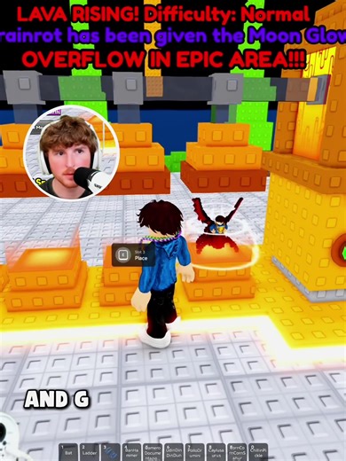 Caylus Survives Lava Challenge in Roblox