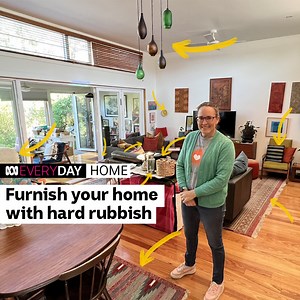 369K views · 9.1K reactions | Catherine's home is almost entirely furnished from hard rubbish finds, including some from the 6,000-member group she helped create to find hard rubbish piles in her local Melbourne area. | ABC Everyday | ABC Australia | Facebook