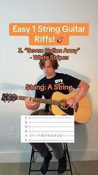 Easy 1 String Guitar Riffs! 🎸 #guitartok #guitar #musiciansoftiktok #fyp #foryou