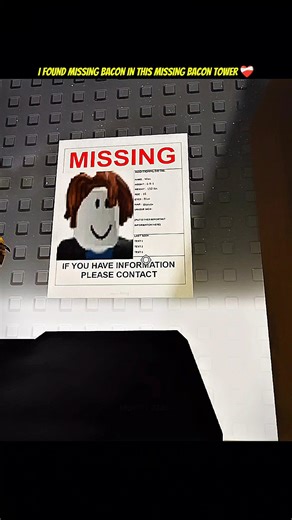 I Found Missing Bacon In This Game...💔 #roblox #robloxedit #shorts