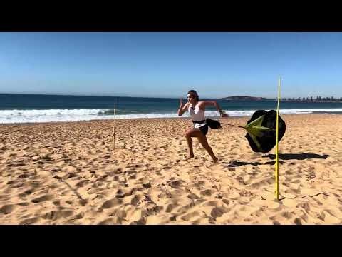 Parachute Sprints on the Beach | Resisted Speed Training Drill for Athletes