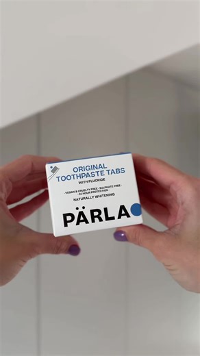 PARLA Original Toothpaste 🦷 A simple and sustainable way to brush your teeth. Clean, fresh, and naturally brighter smile! @Social Tip @PÄRLA OralCare Ad #oralcare #teethcare #freshbreath #sustainableswap