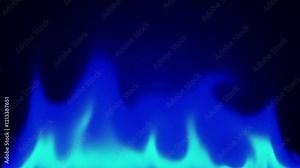hypnotic looping blue flames dancing on a black background