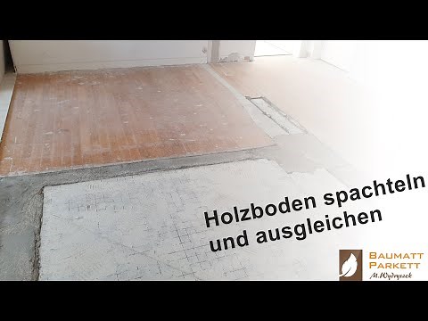 Dielenboden - Holzboden ausgleichen OSB Platen spachteln