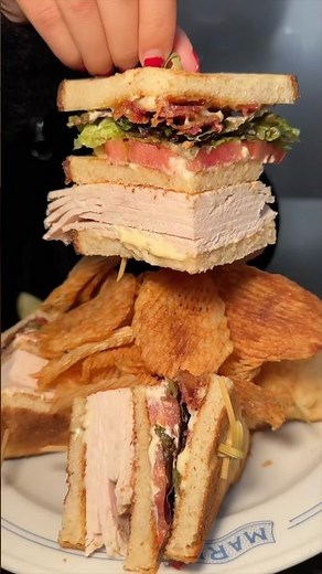 The CLUB SANDWICH from Mark’s Off Madison NYC is perfect. 🥪🔥🤤 Simple. Delicious. #DEVOURPOWER