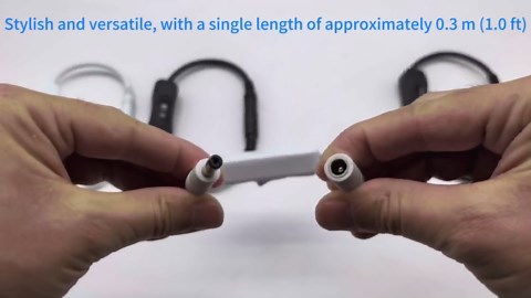 5.5mm×2.1mm DC Power Cable with Switch Control, 12V/24V Male to Female 1FT Extension Cord 18AWG for LED Lights, CCTV Camera-Black 3 Pack (Convenient Power Switch)