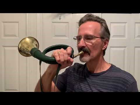 Two German Hunting Horns. Clewing Pocket Hunting Horn in Bb. Furst-Pless Hunting Horn in Bb.