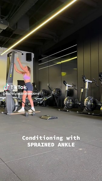 Modified conditioning day for the sprained ankle 🤕 Every minute on the minute x6 #1 Ski Erg x 12 cal #2 DB Hang Snatch x 20 #3 Bike x 12 cal #4 Modified Ab Mat Sit Up x 20 Modifications made: - Ski Erg without going on my toes - Reduced Ski Erg target as I couldn’t pull as hard - Reduced the weight for DB Hang Snatch - Damper down on the bike - Reduced bike target as I couldn’t push as hard - Modified Ab Mat Sit Ups to have knees together - Reduced workout length compared to my usual A short an