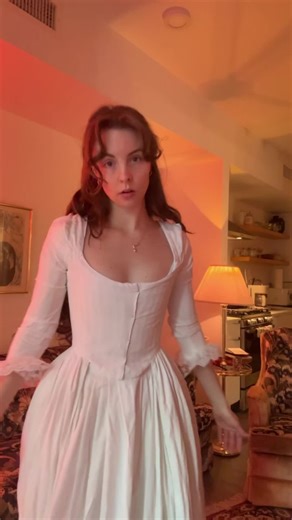 I’m realizing I documented a lot of the sewing procsss but never posted much of the final product! This is my first robe a l’anglaise and I used the Black Snail pattern #sewing #sewingtiktok #historicalfashion #fantasy