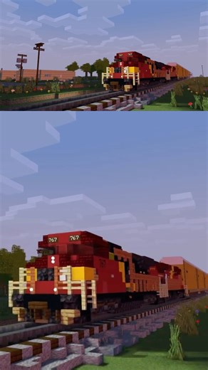 AWVR 767 and AWVR 777 unstoppable locomotives lead M209 on Minecraft #minecraft #train