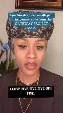 #ajnasurah shares #55515 pain management code with niece. #AuntieAjna 💜