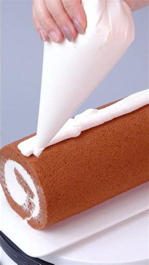 Ultimate Chocolate Swiss Roll Decorating Ideas ☺ Satisfying Tasty Cake #shorts #decorating #diy