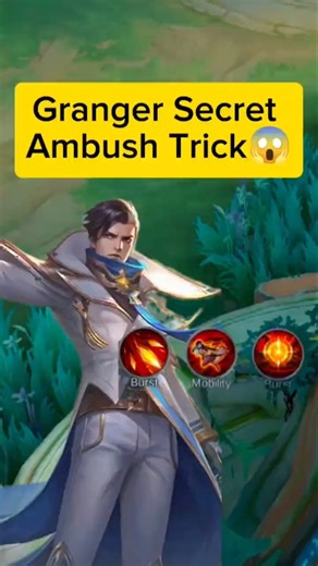 GRANGER Secret Bush Trick! 😱 Eye Button = Safe or Spotted?|#mobilelegends #mlbbindia #mlbbindonesia
