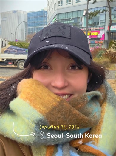 Korea Weather Update: After many false alarms, it's finally snowing in Seoul. Bundle up and beware of slippery sidewalks. #visitseoul #winterinkorea #koreatips #koreatravel #koreantiktok