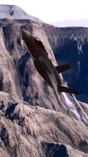 F-35 INSANE canyon flyby! 😱 #MSFS2024 | Full Burner Sims
