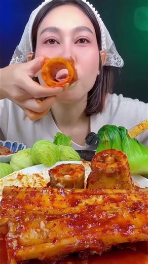 Spicy Bone Marrow Mukbang 🔥 So Juicy & Delicious 🤤 | Food Shorts#shorts