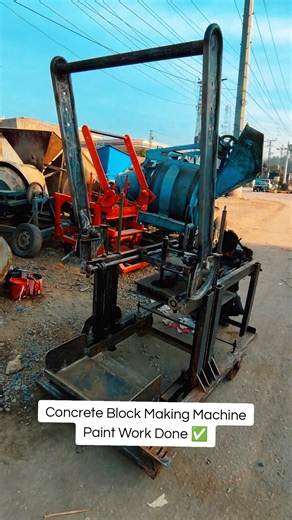 Concrete Block Making Machine Paint Work Done Ready For Delivery #mastermachinery #construction #trend #paint #blockmachine