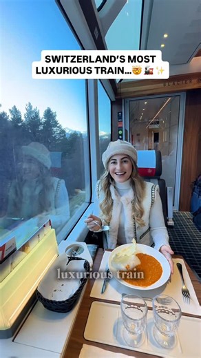 Charlotte & Cory | Travel Creators | Would you ride this train? 👀 🚂 (info 👇) This is the Glacier Express, Switzerland’s most luxurious train & the slowest express train in... | Instagram