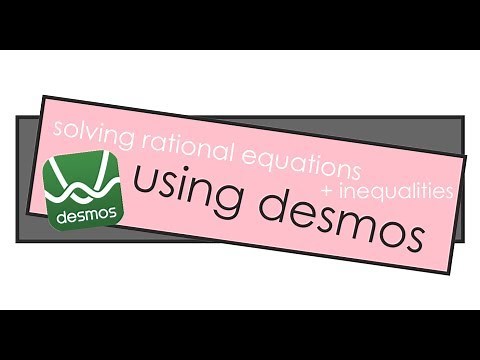 Solving Rational Equations + Inequalities Using Desmos