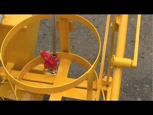 Thermoplastic laying machine. White line machine, road marking