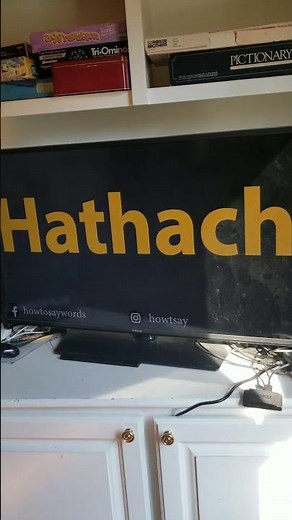 How do you pronounce Hathach(Haytack?), Esther's servant?(Sorry,my dog is loudly lapping water)