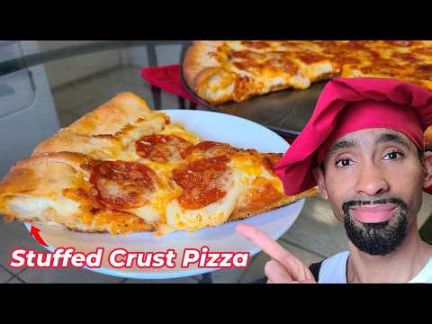 Pizza hut's original "Stuffed" crust pepperoni pizza | Made with a garlic butter parmesan crust