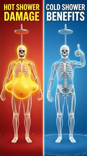 Hot Shower vs. Cold Shower: What Actually Happens to Your Body? 🌡️❄️ #health #fatloss