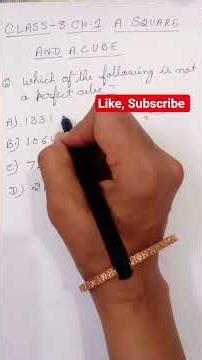 🔥 Class 8 Maths | Squares & Cubes MCQ Trick 🤯 | Fast Calculation #shorts
