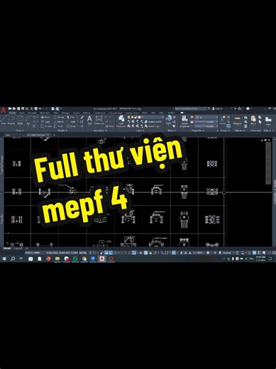 Full thư viện mepf #autocad #learnontiktok #shopdrawing #mep #foryou