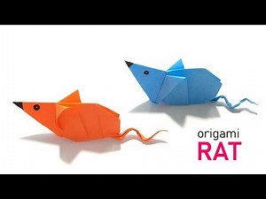 Origami 3D RAT - How to Make Paper Rat - Origami Mouse Tutorial - Origami Animal Crafts