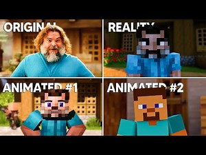 A Minecraft Movie Trailer FULL COMPARISON (original vs reality vs animated)