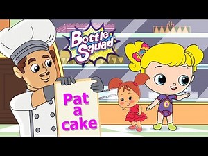 Pat A Cake Nursery Song | Bottle Squad Rhyme | Superhero Babies