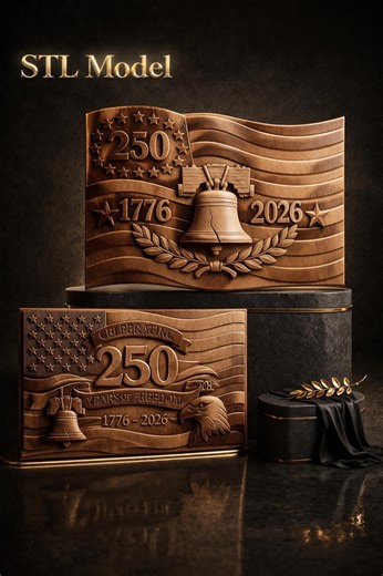 USA 250 Flag STL Bundle | American CNC Relief | 2 Designs - Etsy