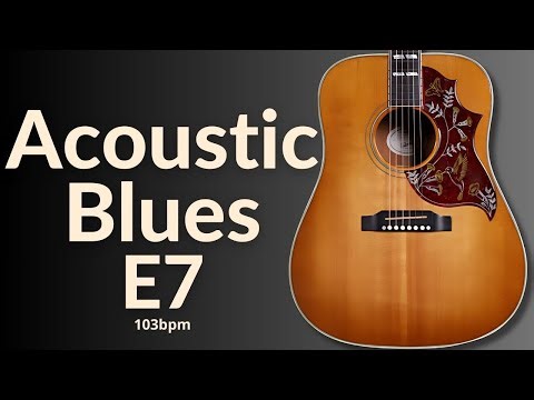 Warm Acoustic Blues Guitar Backing Track in E Major l BT 602