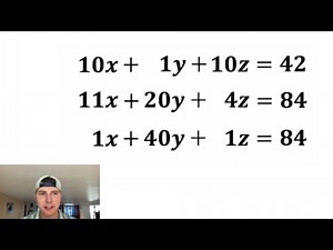 3x3 System of Equations Solved