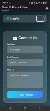Glass UI Form + Navbar | Tailwind & Bootstrap #tailwindcss #coding #webdesign