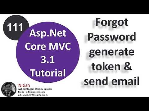 (#111) Forgot password (Reset password) generate token and send email in asp.net core