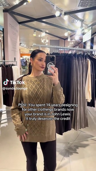 My 16yr old self dreaming of designing clothes for my own brand is screaming #quality #clothingbrand #knitwear #sunde #loungewear